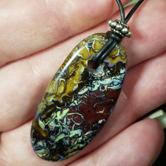 ***SOLD*** Unisex Australian Koroit Opal Pendant - Picture 5 of 9